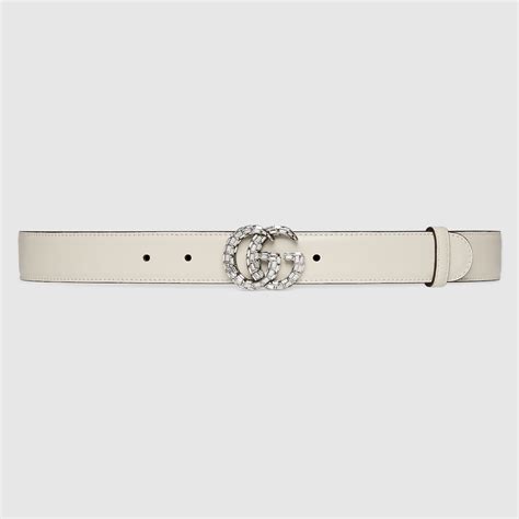 Gucci GG Marmont thin belt with crystals